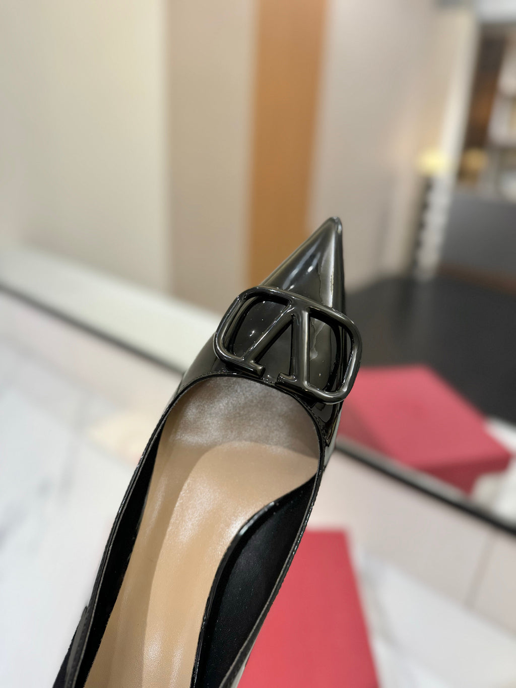 VALENTINO 26S HIGH HEELS 45 MM IN BLACK PATENT CALFSKIN