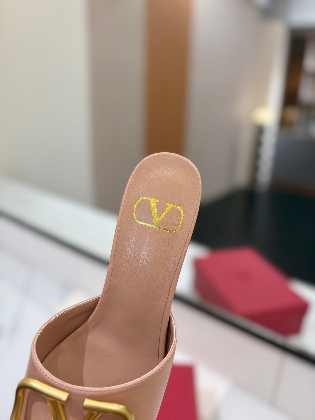 VALENTINO 26S HIGH-HEEL SANDALS 60 MM IN NUDE PINK CALFSKIN WITH GOLD HARDWARE