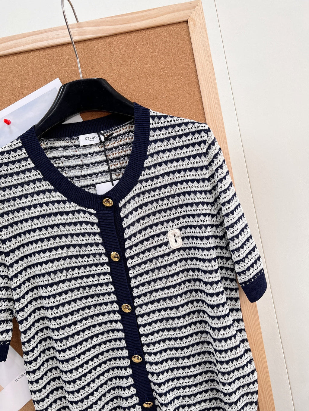 CELINE 26S SHORT-SLEEVE KNIT TOP STYLE 271