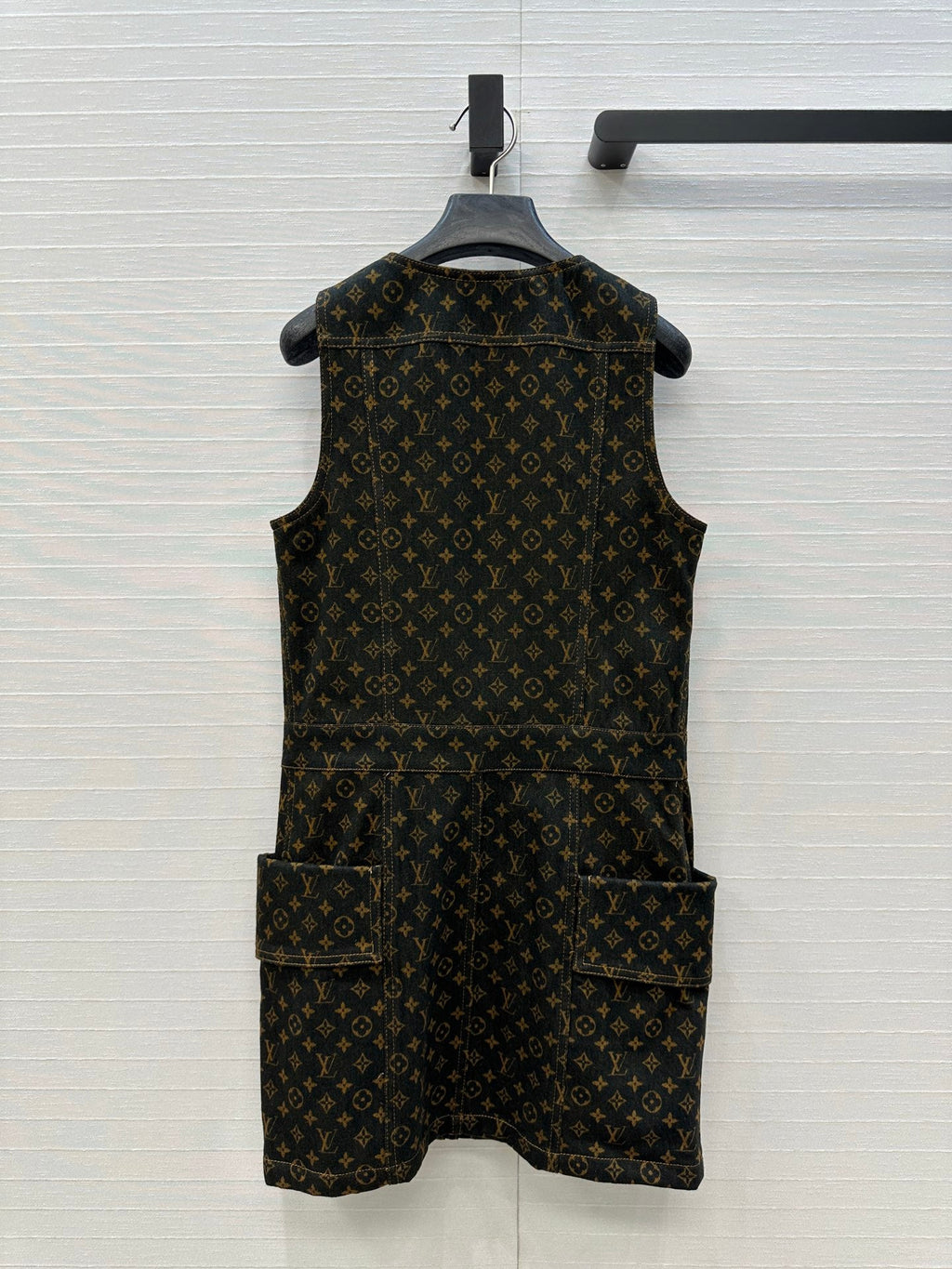 LV DENIM SLEEVELESS DRESS WITH LOGO 264410