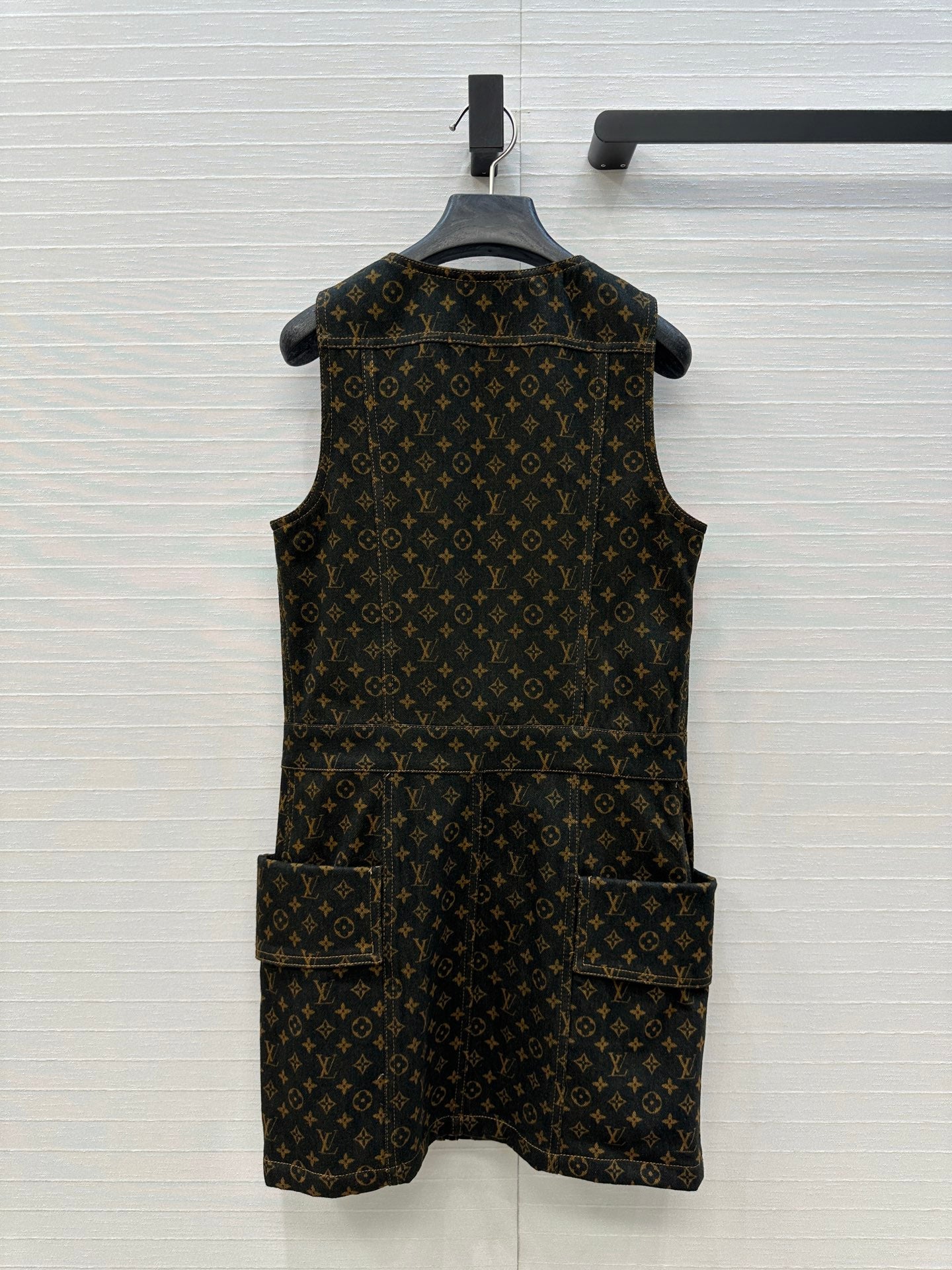 LV DENIM SLEEVELESS DRESS WITH LOGO 264410