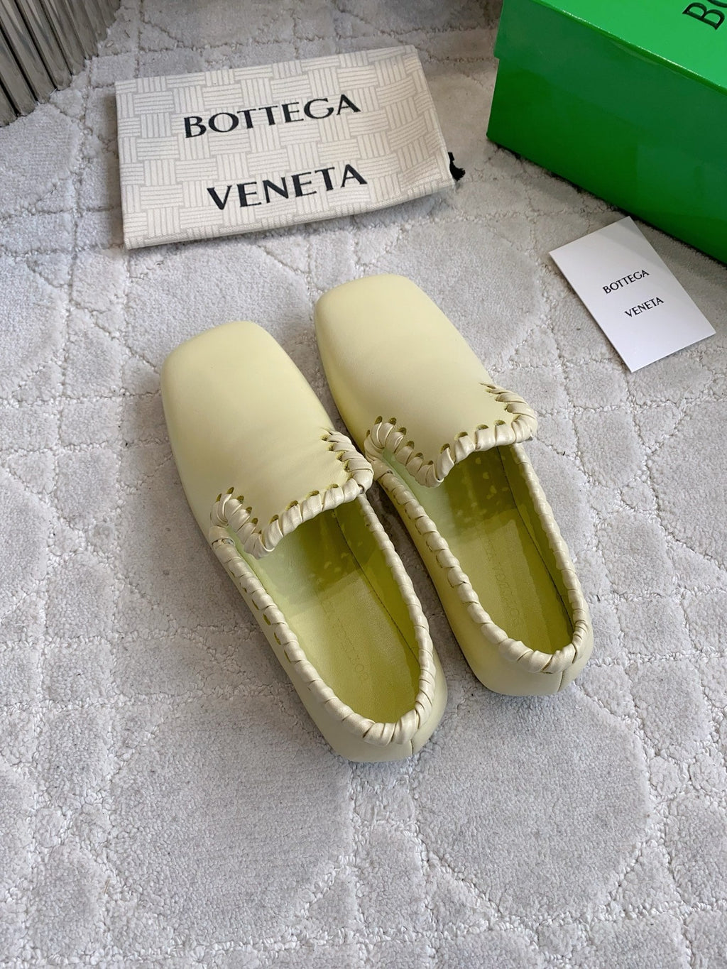 BOTTEGA VENETA 26S SABATO LOAFERS IN MUSTARD YELLOW CALFSKIN