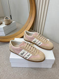 DIOR 26S SNEAKERS IN LIGHT PINK AND BEIGE SUEDE