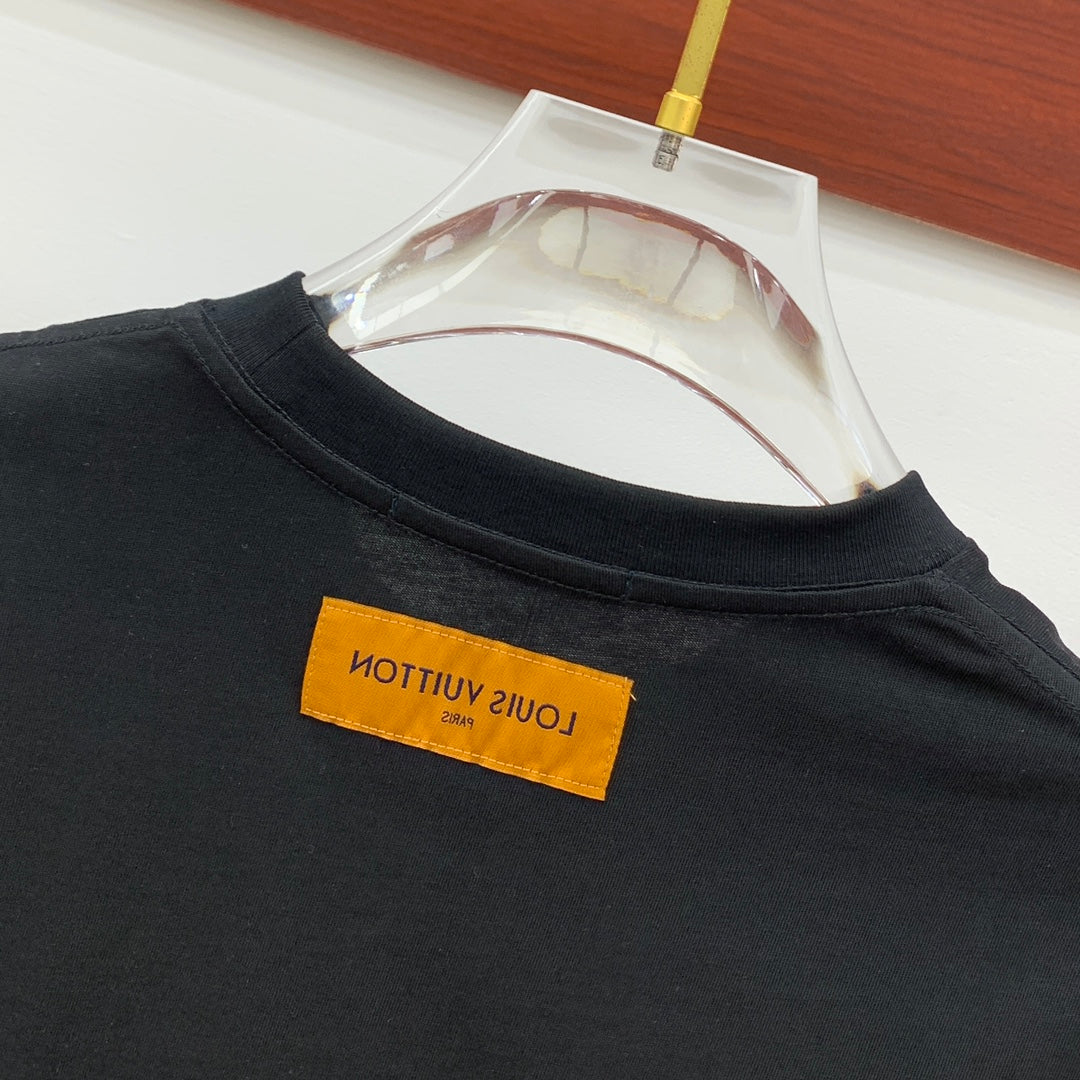 LV T-SHIRT IN BLACK PURE COTTON 238887