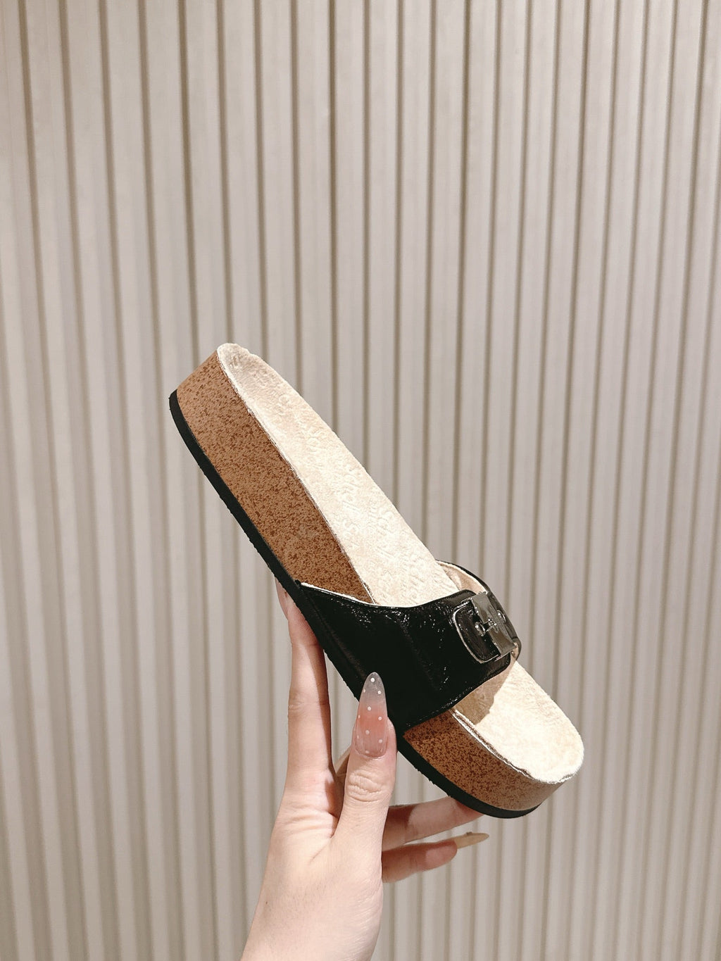 BALENCIAGA 25S SCHOLL SLIDES IN BLACK PU LEATHER WITH SILVER HARDWARE
