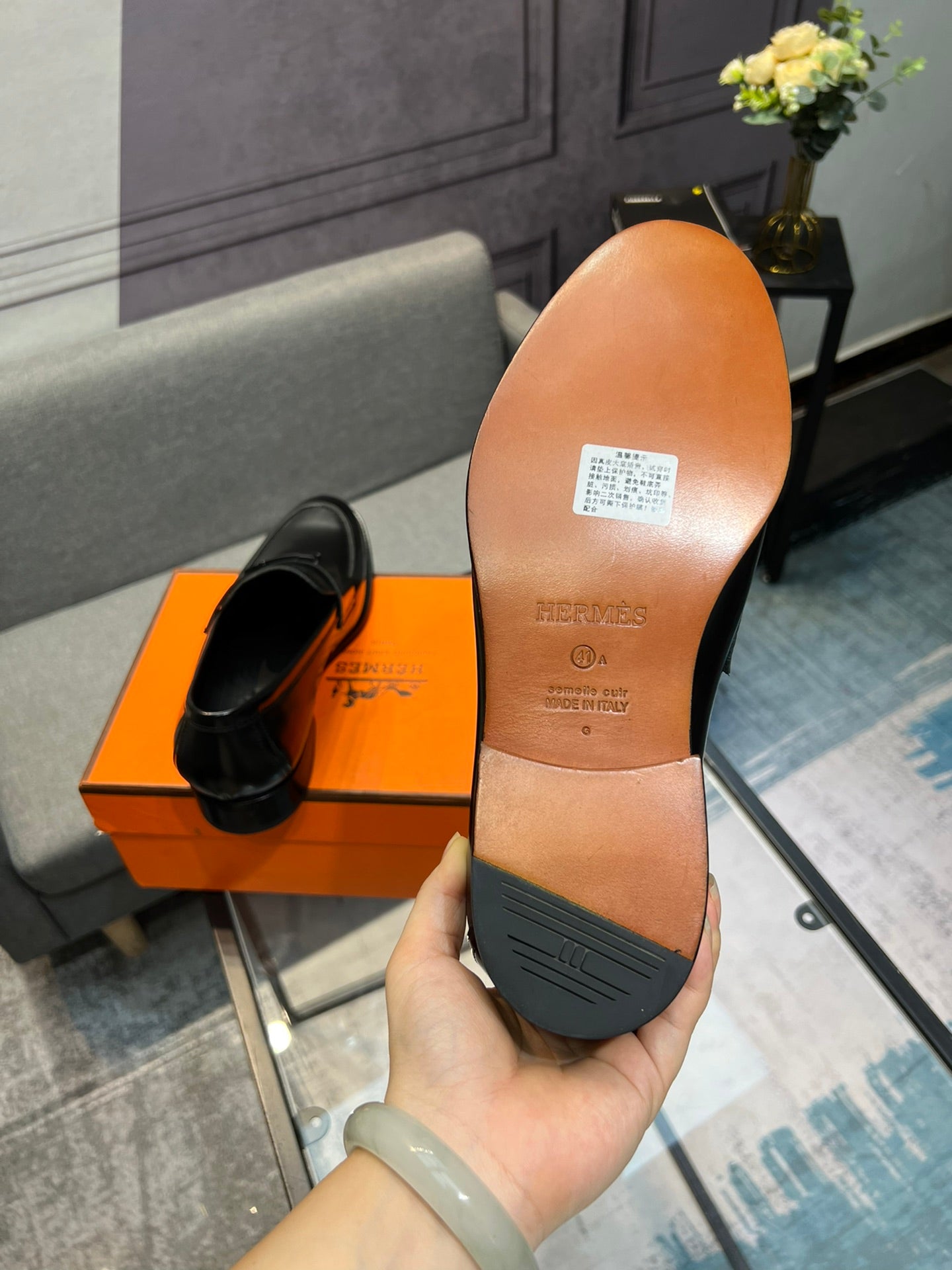 HM PARIS LOAFER GLOSSY BLACK CALFSKIN