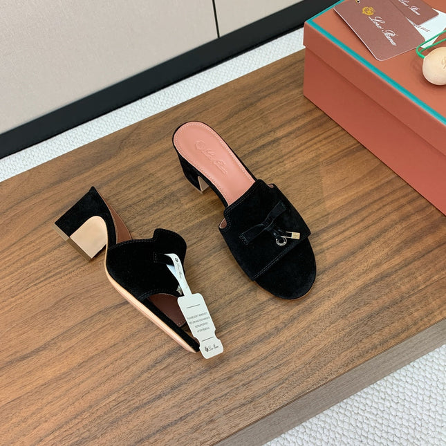 LP HIGH HEELS 25S IN BLACK SUEDE
