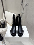 CELINE 26S ZIP-UP ANKLE BOOTS IN BLACK CALFSKIN