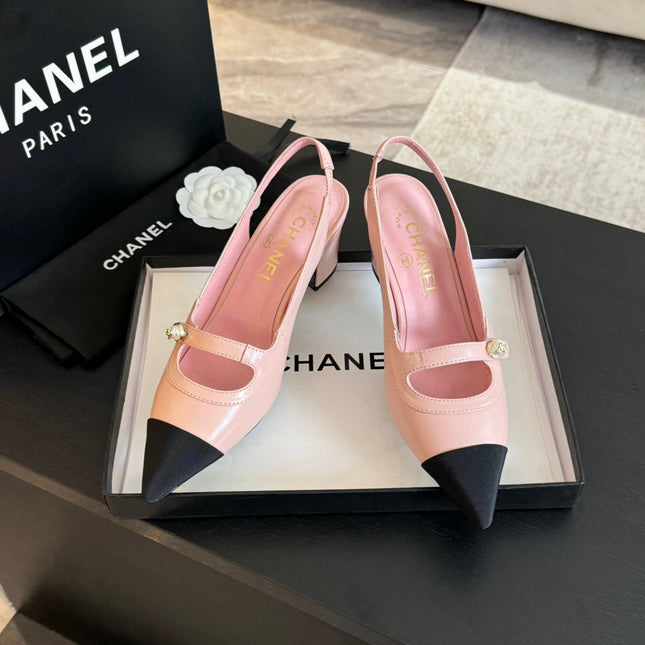 Double C WOMEN'S Slingback SPIRIT TOE Light Pink Lambskin