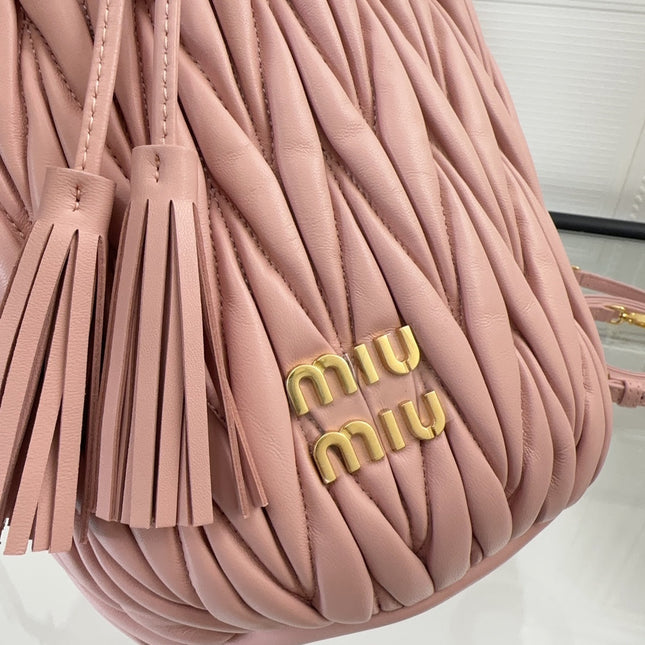 MATELASSÉ HANDBAG 20 IN LIGHT PINK LAMBSKIN