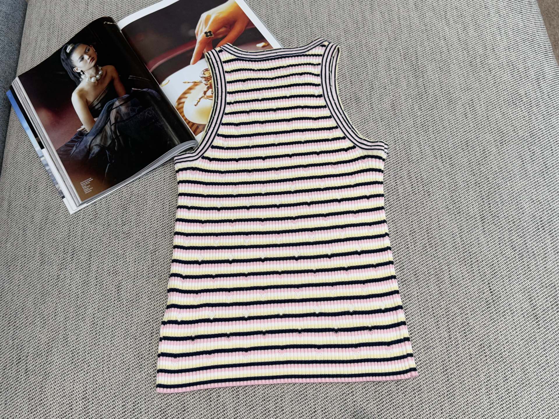Chanel Tank Top Multicolor Tencel 232700