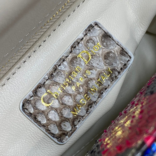 MINI 17 LADY BAG IN COLORFUL SNAKESKIN PATTERN LAMBSKIN 225981