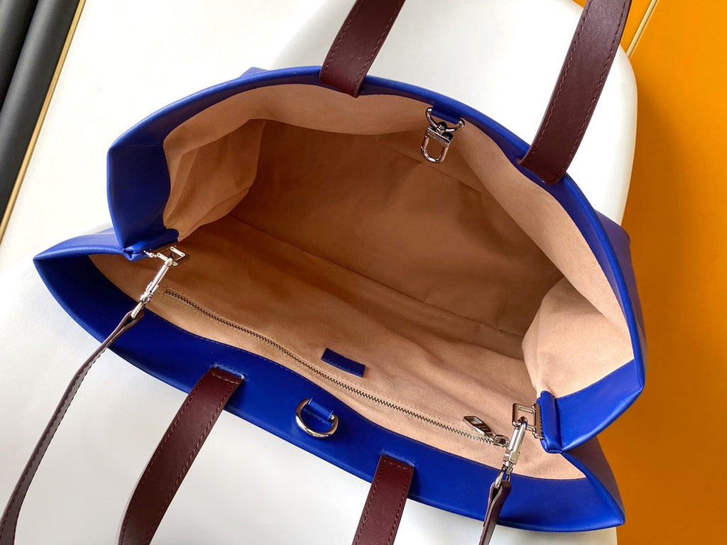 LV 26S SHOPPER TOTE 40 IN NAVY BLUE CALFSKIN