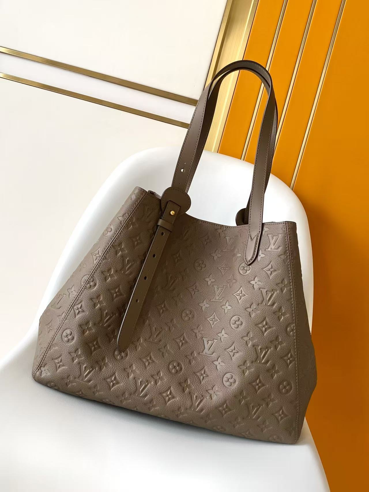 LV 26S ALL IN ONE BAG 56 IN TAUPE BROWN MONOGRAM EMPREINTE LEATHER