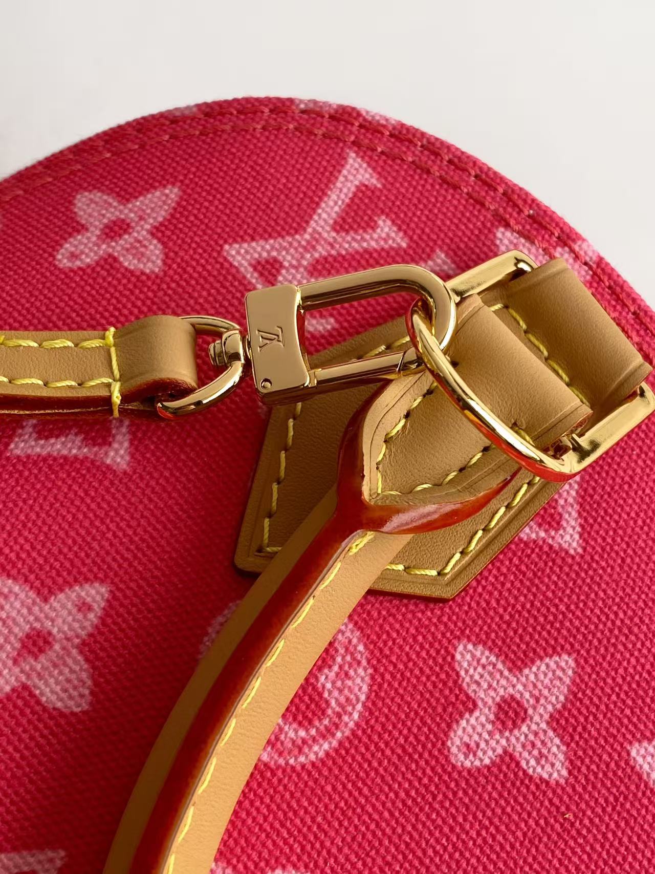 LV 26S ALMA BB BAG 23 IN DARK PINK MONOGRAM CANVAS