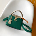 LV 26S CAPUCINES BAG 21 IN DARK GREEN TAURILLON CALFSKIN