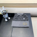 KNITTED BEANIE HAT IN GRAY CASHMERE WOOL 422482