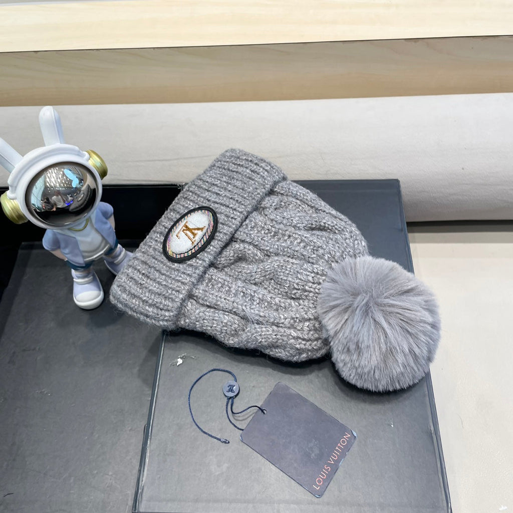 BEANIE HAT IN GRAY WOOL 433485