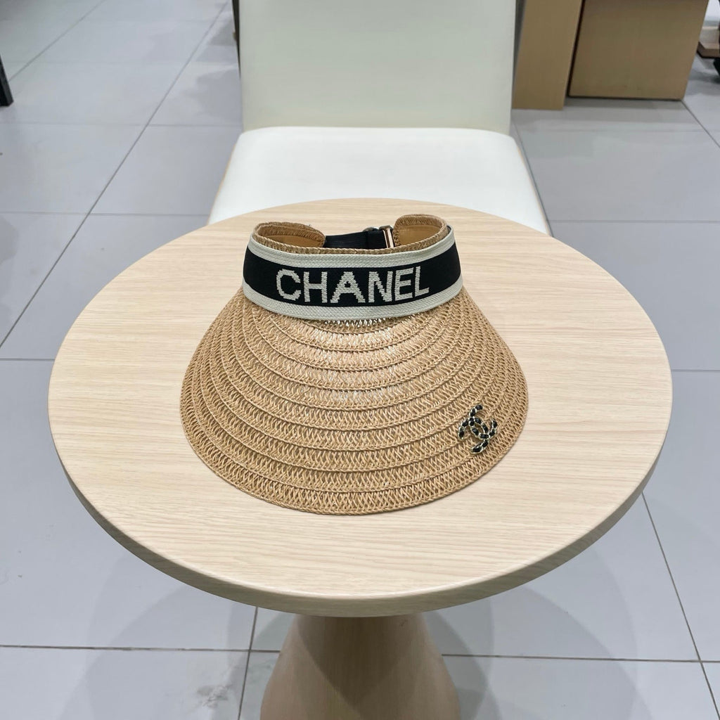 CHANEL STRAW VISOR HAT 169707