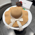 CELINE 26S STRAW WIDE BRIM HAT STYLE 74