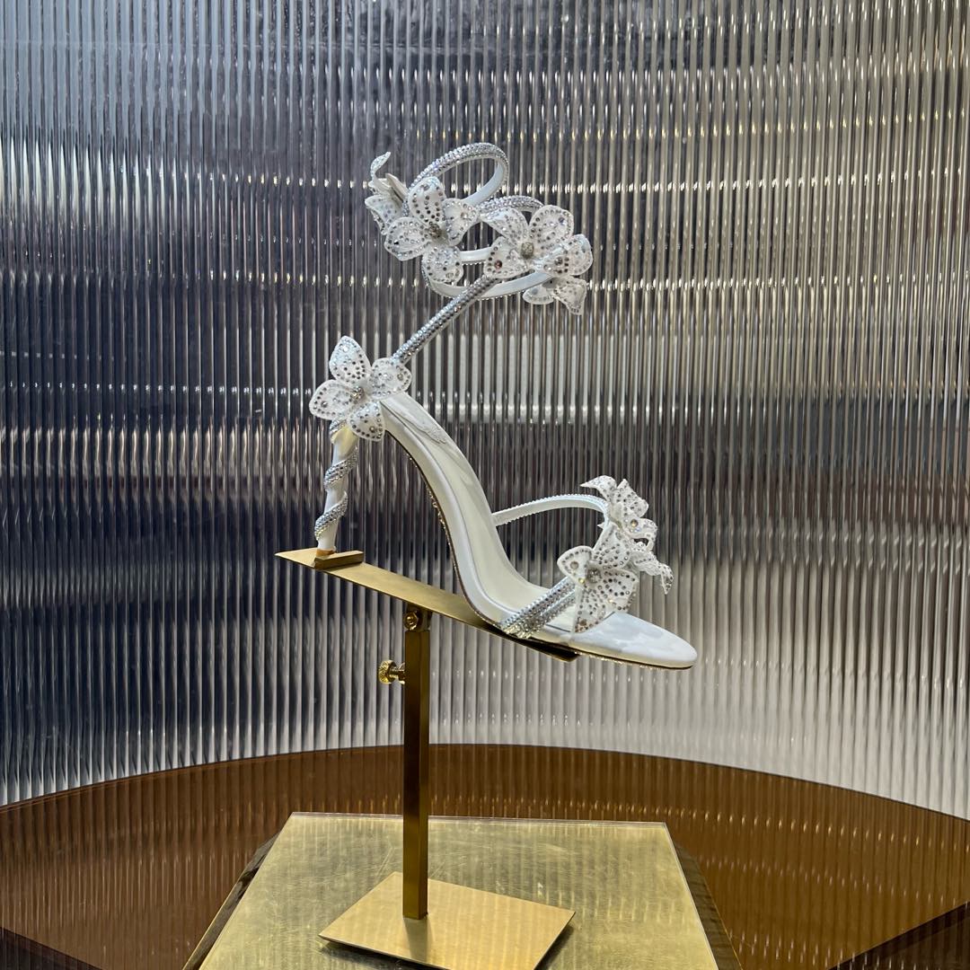 MARGOT WHITE SANDAL WITH FLOWERS 95 MM WHITE