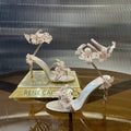 MARGOT WHITE SANDAL WITH FLOWERS 95 MM LIGHT PINK