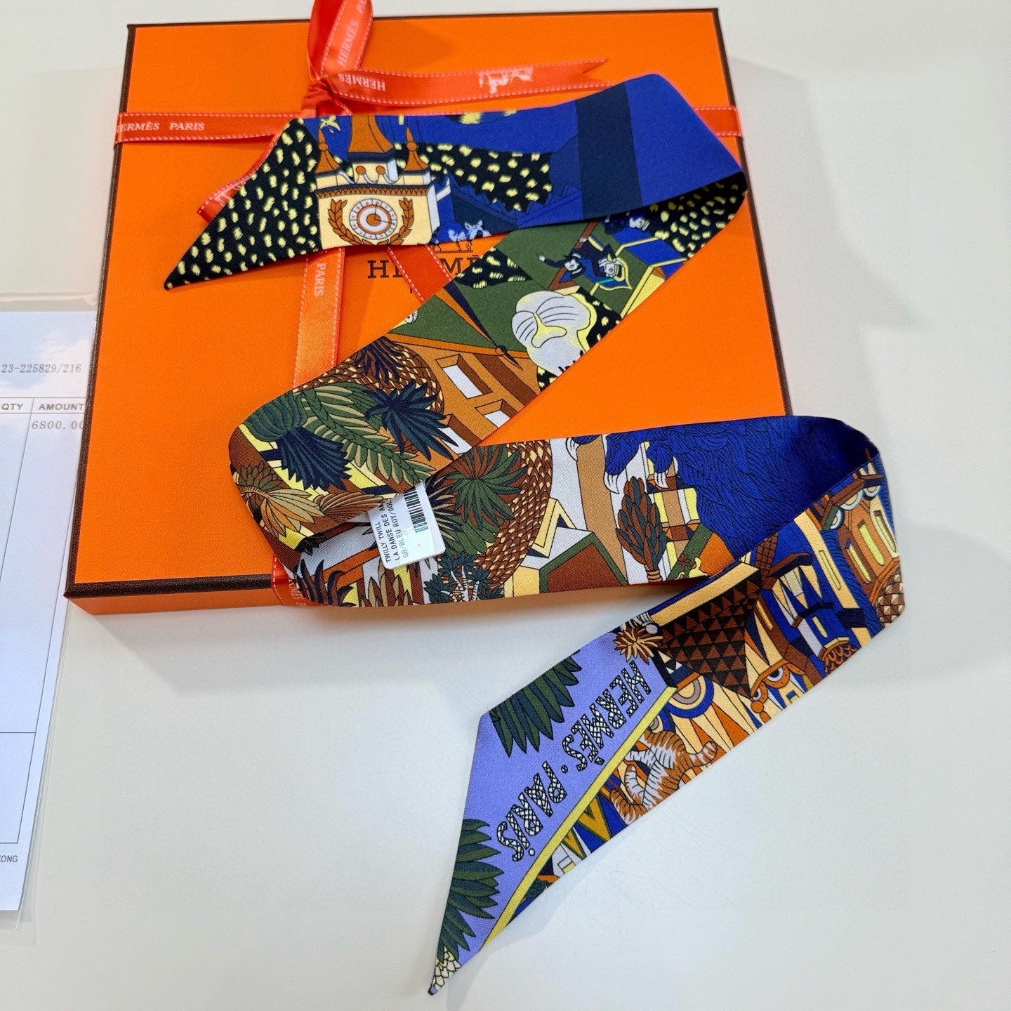 HERMES 25S NECKERCHIEF 86 IN SILK 989359