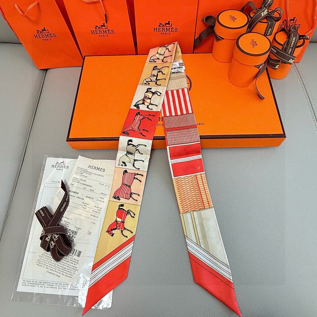 HERMES 25S NECKERCHIEF 86 IN SILK 991550