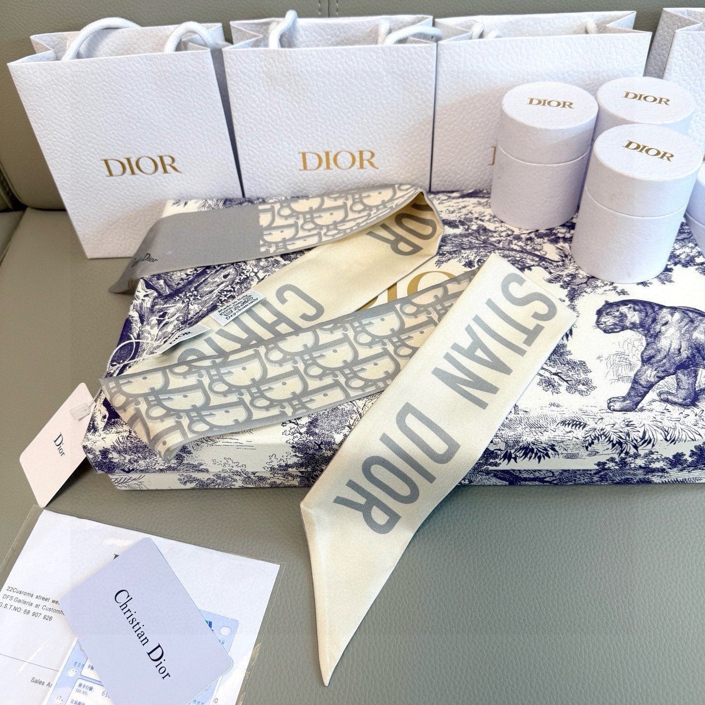 DIOR 26S SCARF 105CM IN SILK 313135