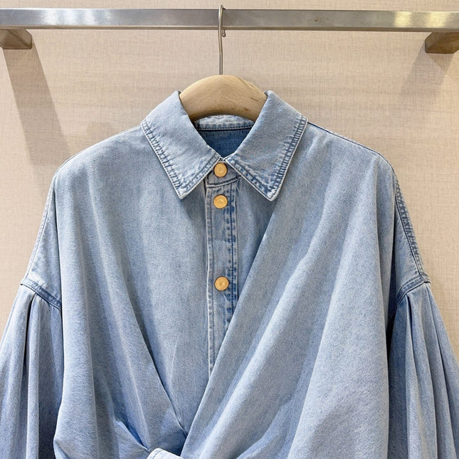 ZIMMERMANN 26 DENIM CROPPED SHIRT STYLE 238