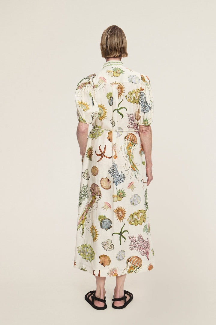 ALEMAIS LONG DRESS WITH OCEAN-INSPIRED PRINT 267469