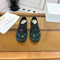 DIOR 26S LOW TOP SNEAKERS 35MM IN BLACK CANVAS WITH CLOVER EMBROIDERY