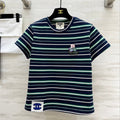 CC Beaded Flowers Shirt Dark Blue Cotton