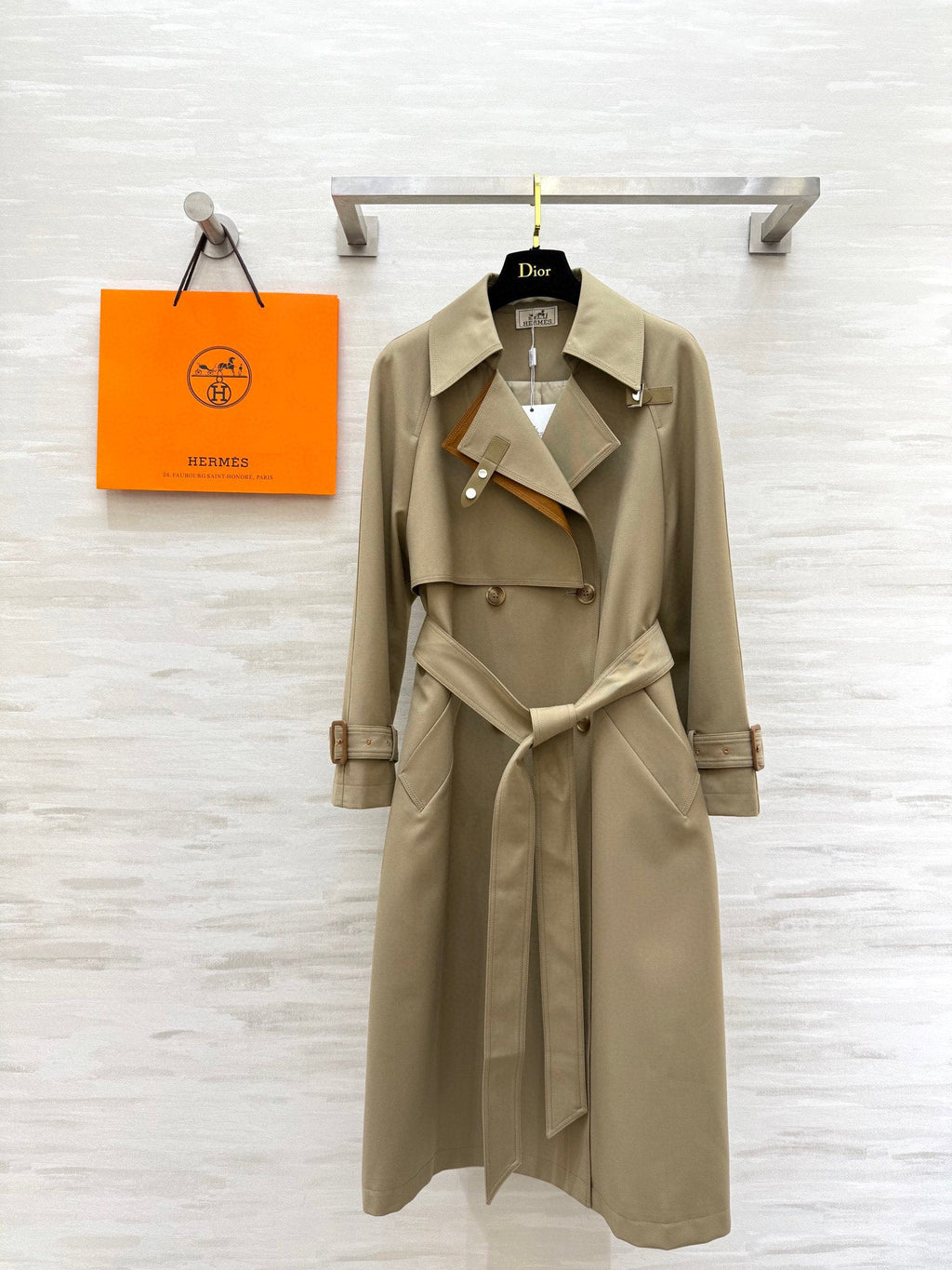 HERMES 25S LONG WINDBREAKER 527284