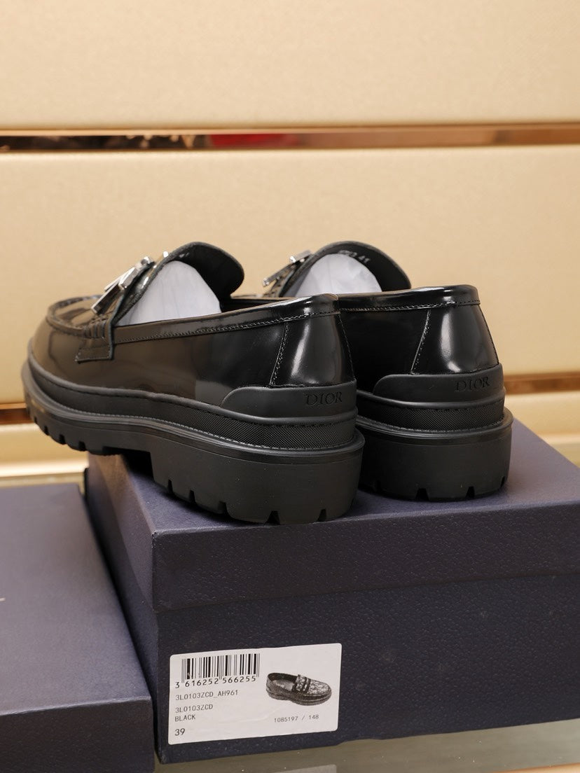 CD EXPLORER LOAFER BLACK POLISHED CALFSKIN