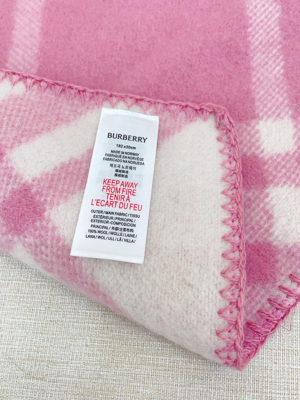 BURBERRY 25S SCARF 182 CM IN CASHMERE 937965