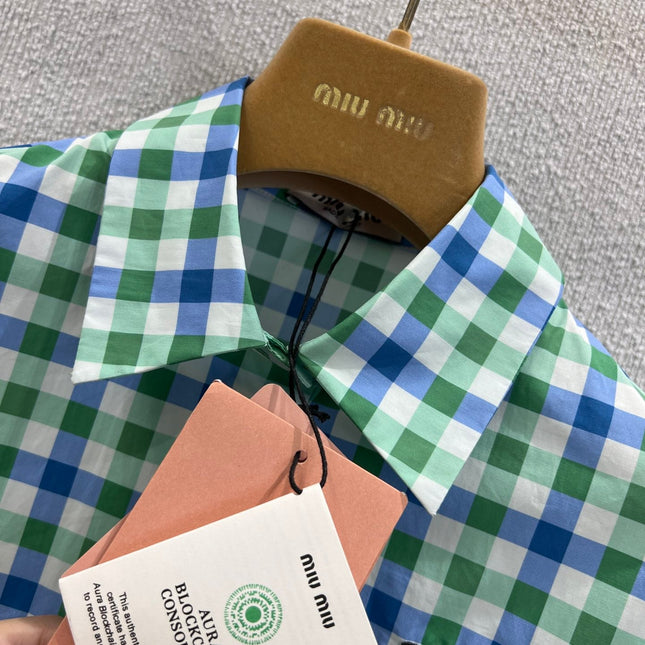 MIUMIU PLAID SHIRT 268890