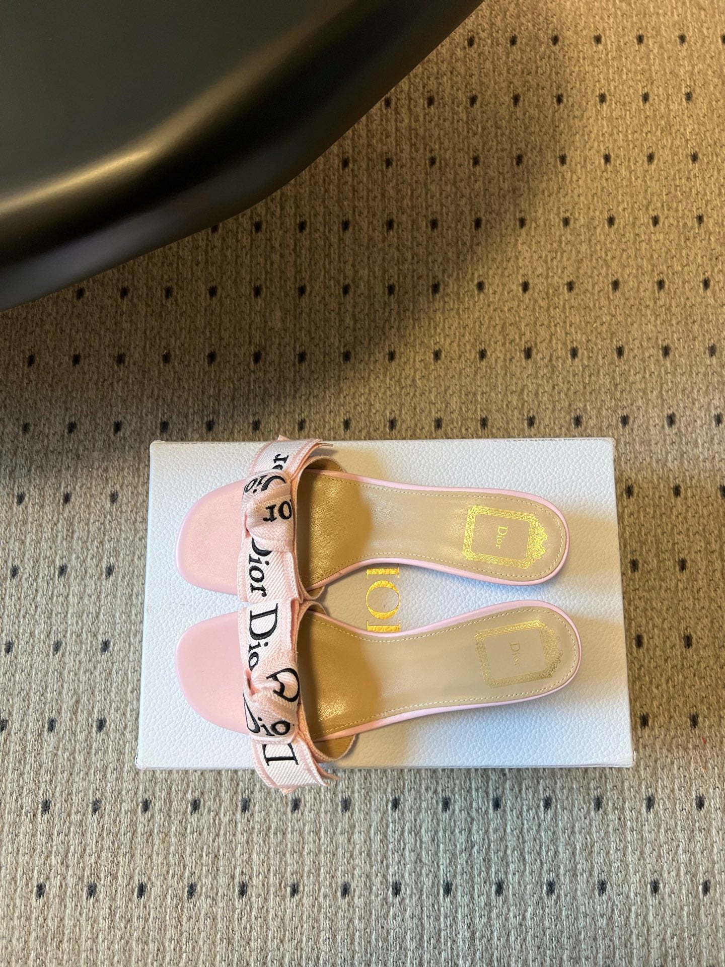 DIOR 26S HIGH-HEEL SANDALS 40 MM IN PINK FABRIC AND LAMBSKIN