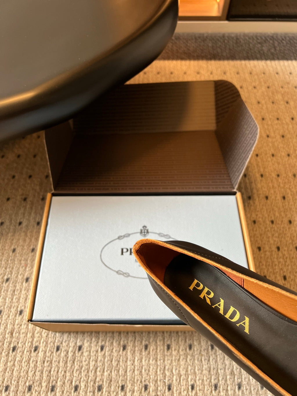PRADA 26S POINTED TOE BOW FRINGE PUMPS 50MM IN BLACK CALFSKIN