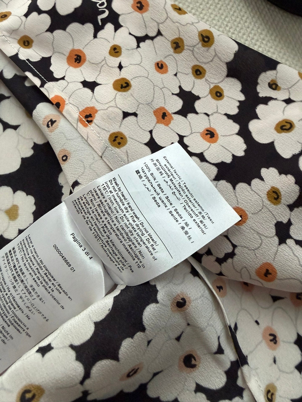 VALENTINO 26S PRINTED SILK DRESS 214