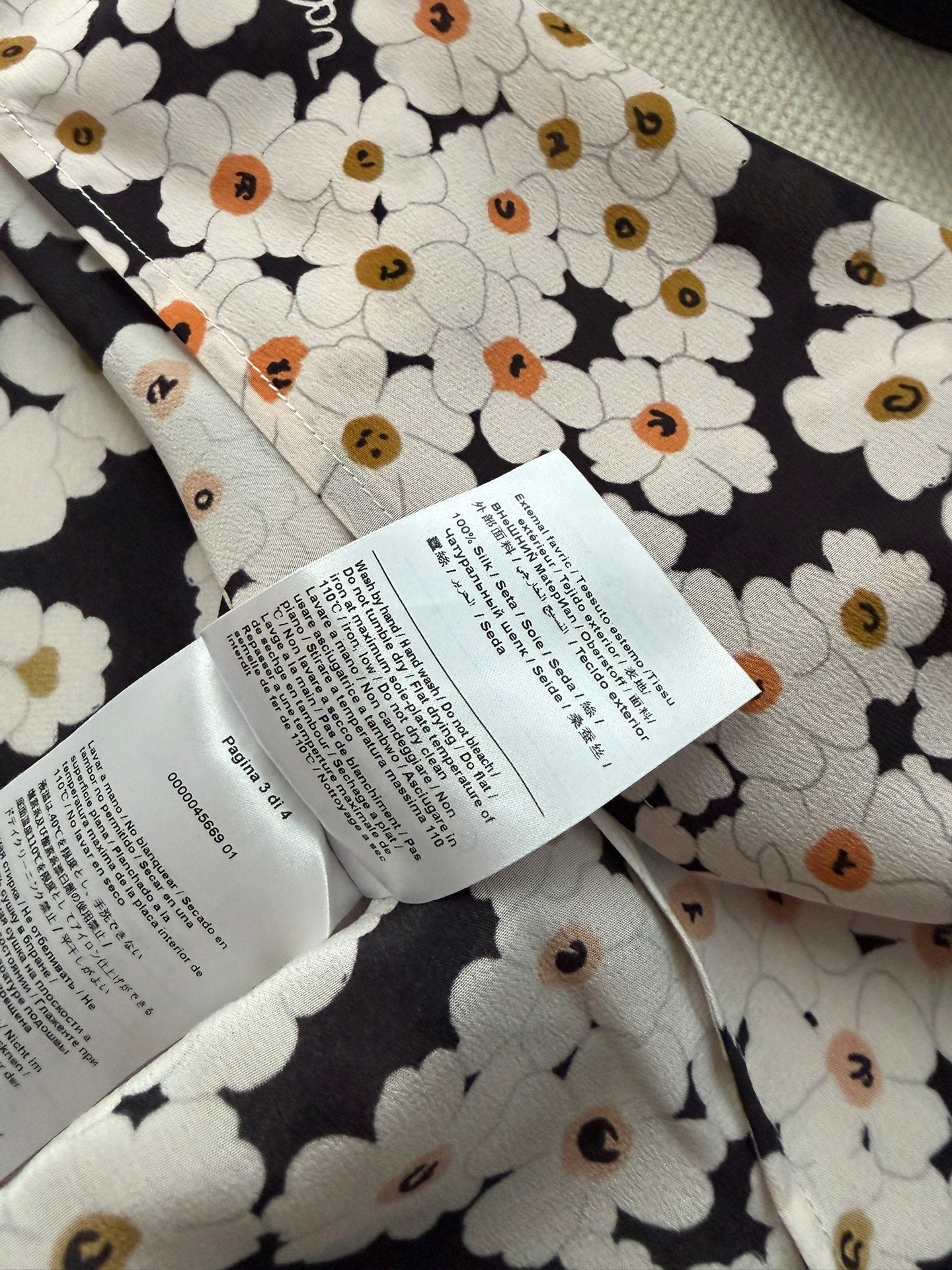 VALENTINO 26S PRINTED SILK DRESS 214