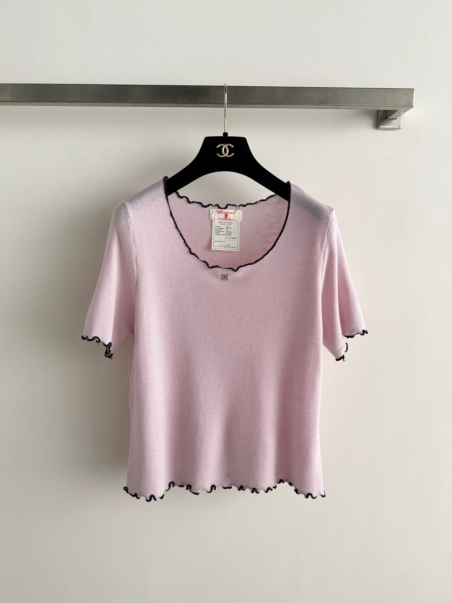 CHANEL 26S SHORT-SLEEVED KNIT SHIRT STYLE 1188