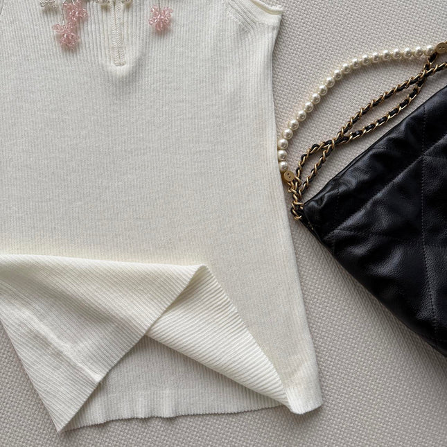 CHANEL 26S KNIT SLEEVELESS TOP STYLE 1184