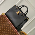 LOCK & GO BAG 24 IN BLACK GRAIN CALFSKIN