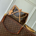 CARRYALL BB BAG 26 IN BROWN MONOGRAM COATED CANVAS AND CALFSKIN GOLD HARDWARE