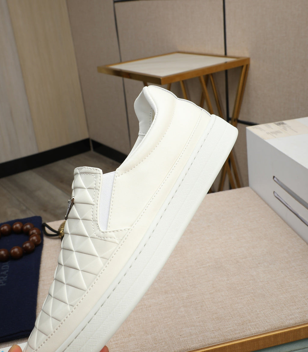 PRA LOAFER IN BEIGE CREAM EMBOSSED CALFSKIN