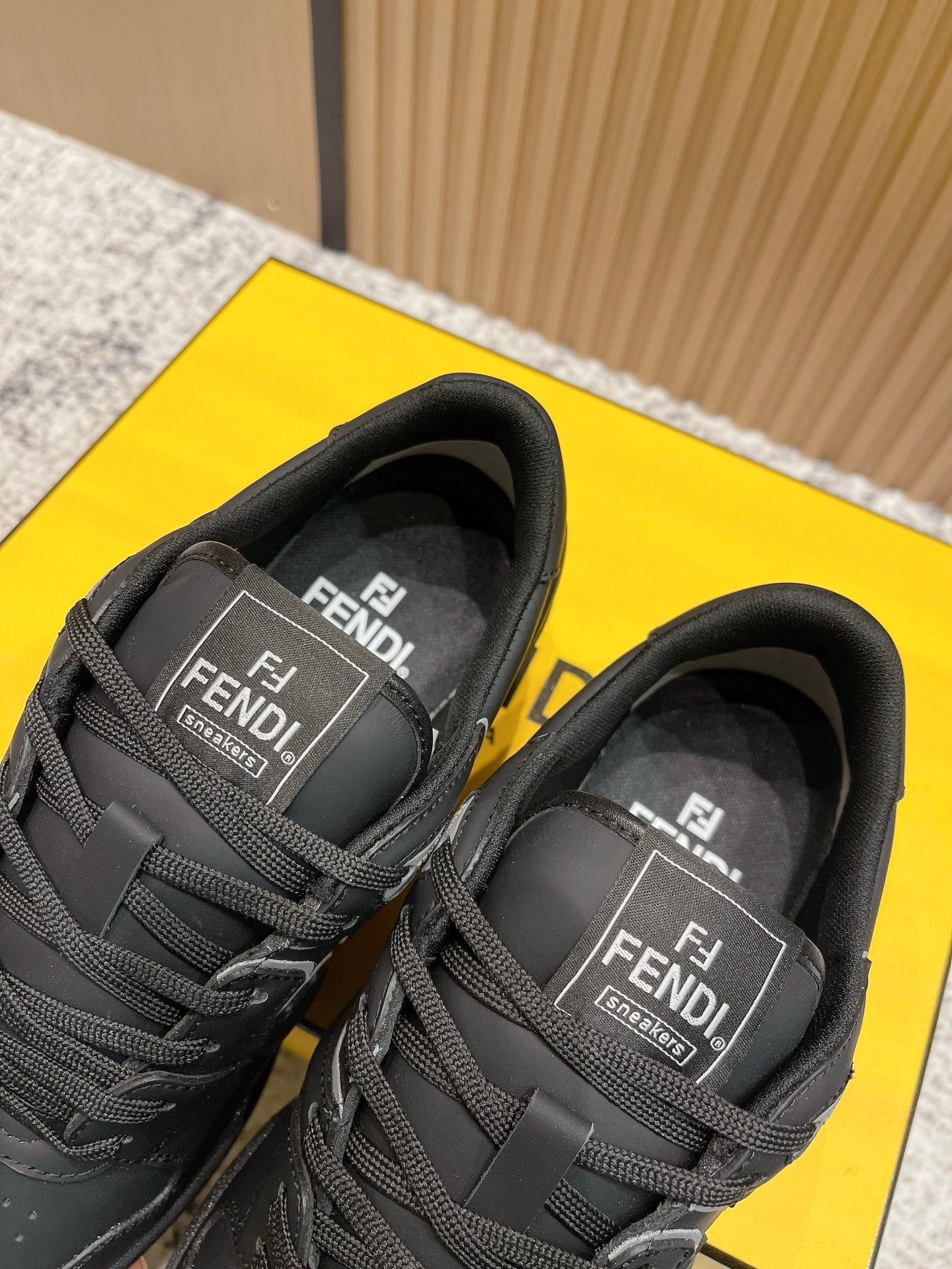 FENDI 25S MATCH SNEAKERS IN BLACK CALFSKIN STYLE 12