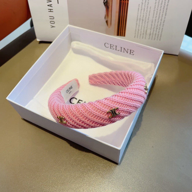 BRIGHT PINK WOOL FABRIC HAIRBAND 402915