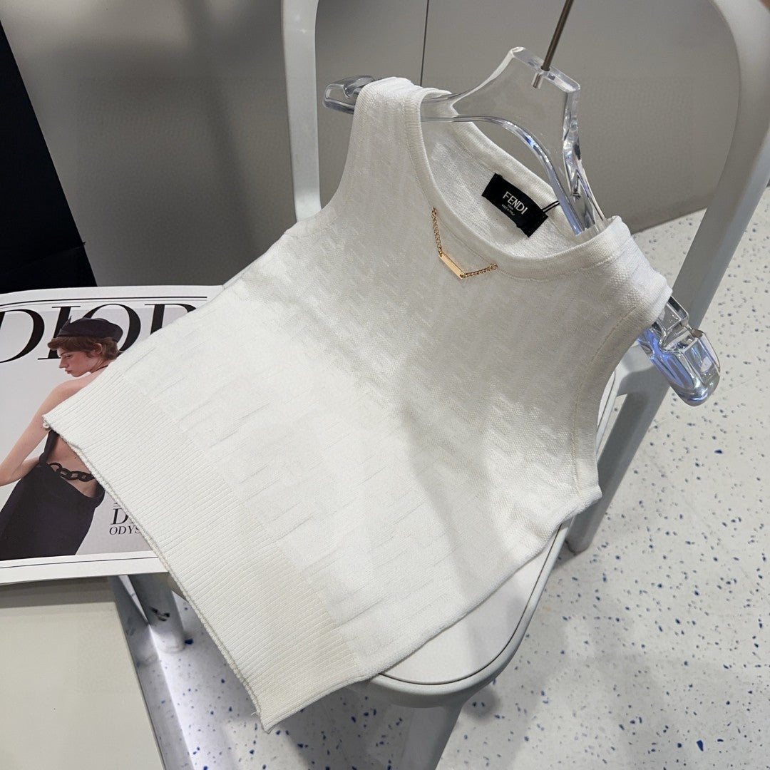 CAMISOLE 627711 IN WHITE COTTON RIBBED KNIT