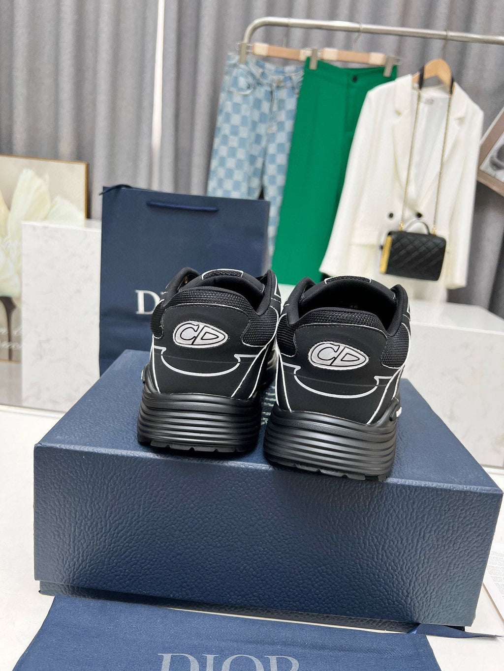 CD B30 SNEAKER BLACK MESH FABRIC